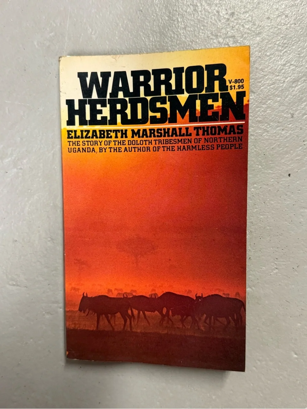 Vintage Warrior Herdsmen Elizabeth Marshall Thomas Anthropology Paperback